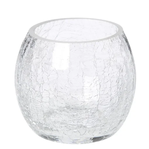 Atmosphera Photophore Verre Craquele Rond H.7Cm- Photophores Et Luminions