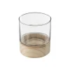 Atmosphera Photophore Verre Et Bois D.10X11.5Cm- Photophores Et Luminions