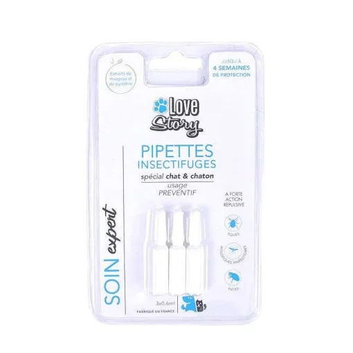 Hygiene Animale|* Pipettes Insectifuges Preventif Chat Chatons 3X0.6Ml