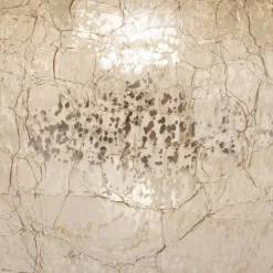 maxibazar Pomme Verre Craquele Led H.18.5Cm- Lampes Led