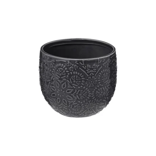 maxibazar Pot Ceramique Night D.12X10 Cm- Caches-Pot Et Jarres