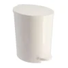 Poubelles De Salle De Bain|* Poubelle A Pedale Avec Couvercle 4L Blanc