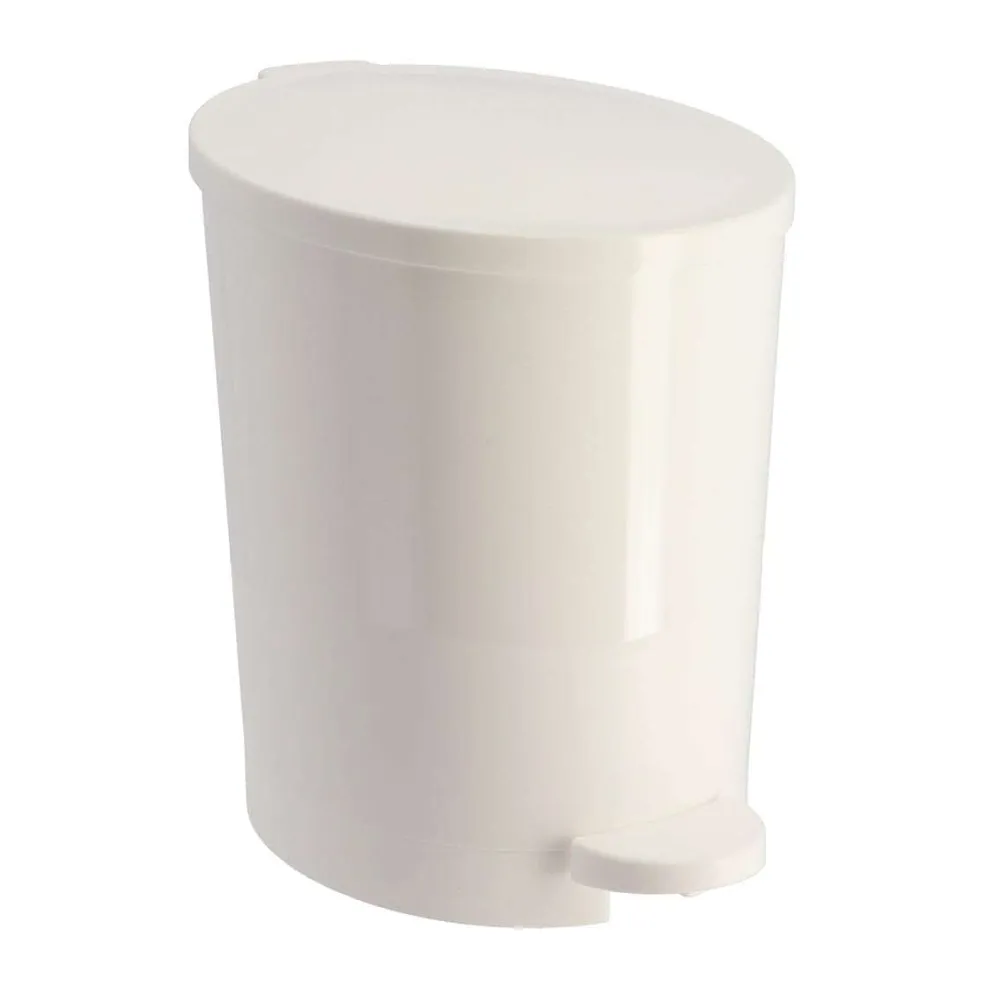 Poubelles De Salle De Bain|* Poubelle A Pedale Avec Couvercle 4L Blanc