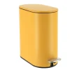 Poubelles De Salle De Bain|* Poubelle Metal Ovale 5L Pedale Ocre