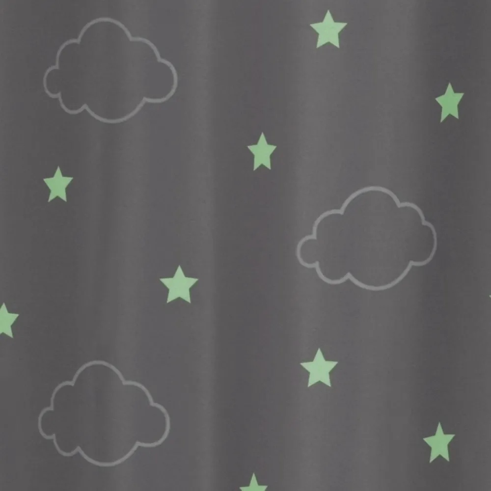 Atmosphera Rideau Occultant Phosphorescent Gris- Voilage Et Rideau Enfant