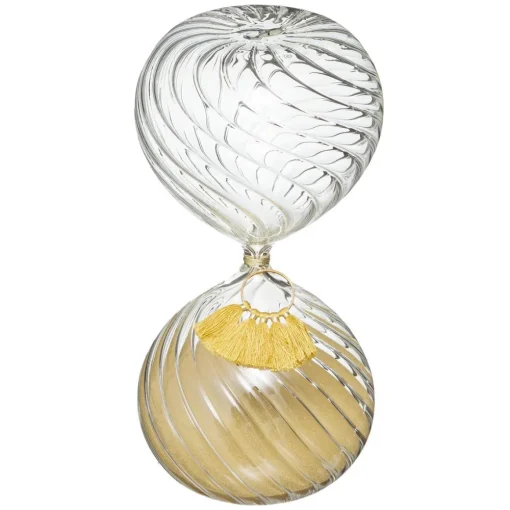 maxibazar Sablier Pompon Night H.18.5Cm- Objets De Decoration