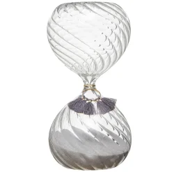 maxibazar Sablier Pompon Night H.18.5Cm- Objets De Decoration