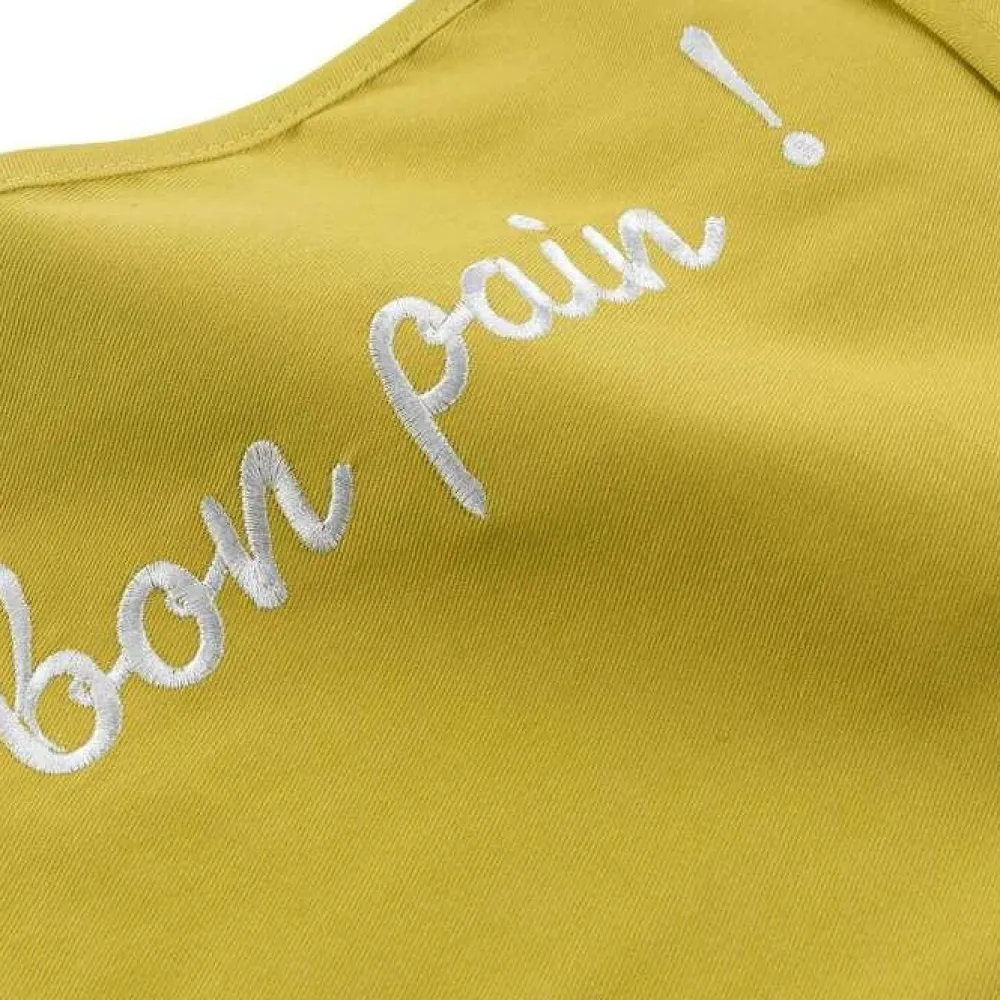 maxibazar Sac A Pain 28X70 Cm Coton Cuistot Jaune- Tabliers Et Accessoires