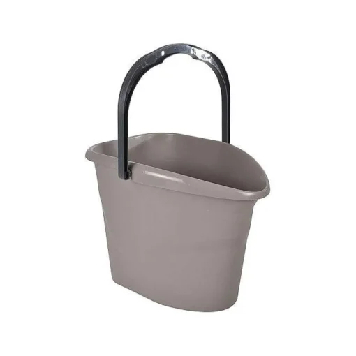 Menage|* Seau Plastique Avec Anse 15L Taupe