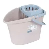 Menage|* Seau Rectangle Avec Essorreur 15L Bicolore Grege Bleu