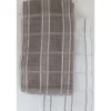 maxibazar Set 2 Essuie Mains Andrew 50X50Cm Coton Taupe Blanc- Torchons Et Essuie Mains