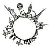 Atmosphera Sticker Plat Monde D.60X60Cm- Stickers