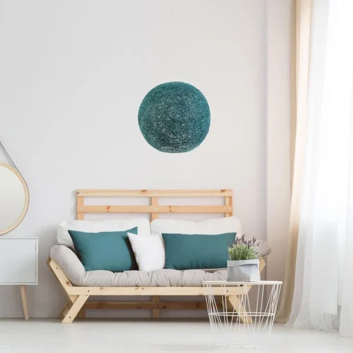 maxibazar Suspension Interieur Bleu Petrole 30Cm- Lustres Et Suspensions