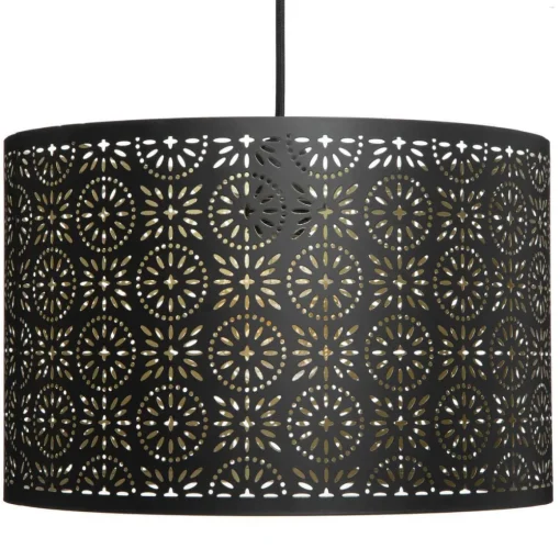 Atmosphera Suspension Metal Ajouree Gypsy Noir D.33Cm- Luminaires