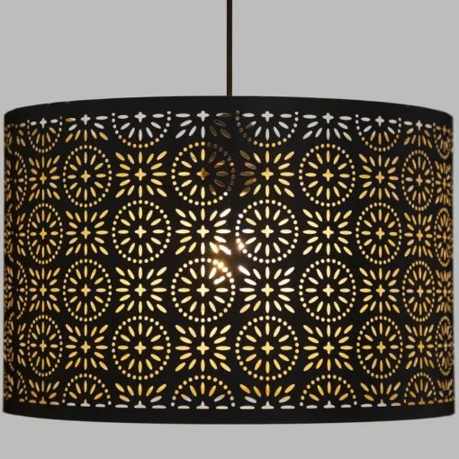 Atmosphera Suspension Metal Ajouree Gypsy Noir D.33Cm- Luminaires