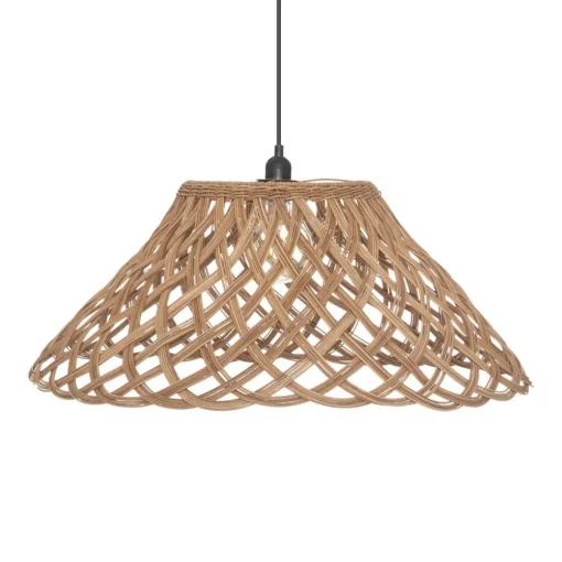 maxibazar Suspension Rotin Lour Naturel D.64Cm- Luminaires