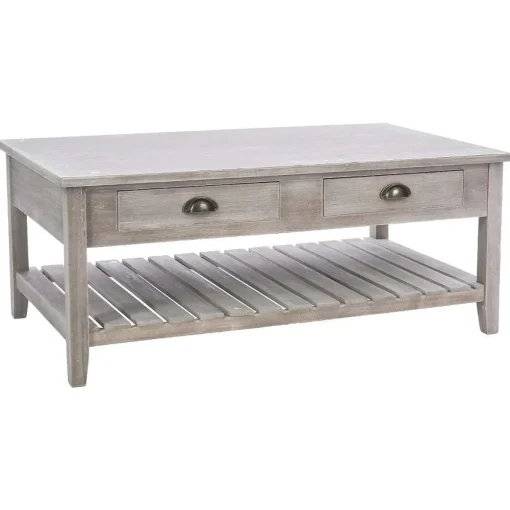 Atmosphera Tables Basses>Table Basse Bois Campagne 2 Tiroirs
