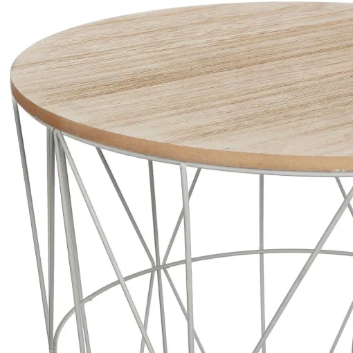 Atmosphera Bouts De Canapé>Table Cafe Metal Gris Kumi D.41X40Cm