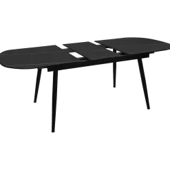Atmosphera Tables À Manger></noscript>Table Diner Verre 160 A 200Cm Noir Mapu