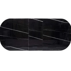 Atmosphera Tables À Manger></noscript>Table Diner Verre 160 A 200Cm Noir Mapu