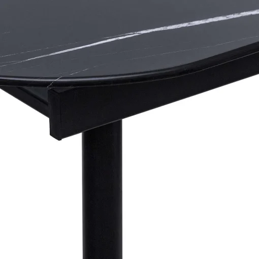Atmosphera Tables À Manger>Table Diner Verre 160 A 200Cm Noir Mapu