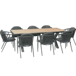 Hespéride Tables De Jardin></noscript>Table Emperia Acacia Aluminium 8 Places
