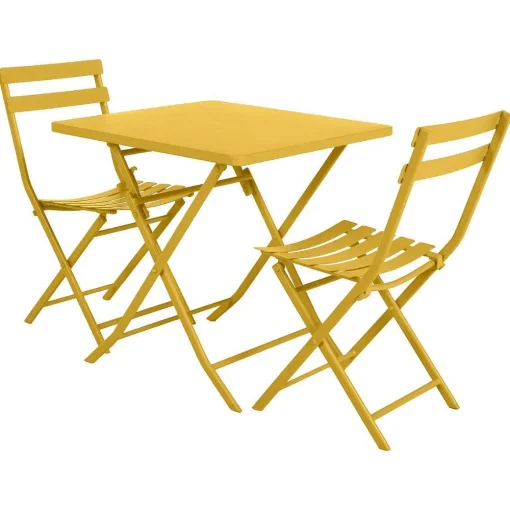 Hespéride Tables De Jardin>Table Greensboro Carree Moutarde 2 Places