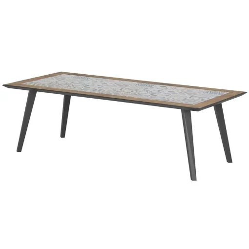 Hespéride Tables De Jardin>Table Lambada Fixe Ceramique Graphite 8 Places