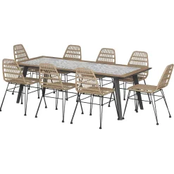 Hespéride Tables De Jardin></noscript>Table Lambada Fixe Ceramique Graphite 8 Places