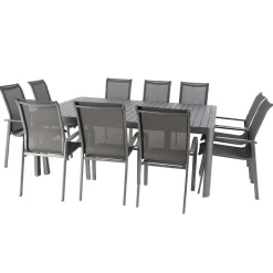 Hespéride Tables De Jardin></noscript>Table Paradize Extensible Rectangle Graphite 10 Places