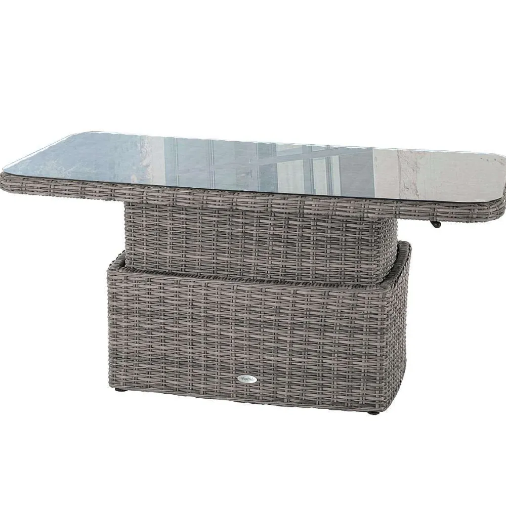 Hespéride Canapé De Jardin>Table Salon Relevable Moorea Rectangle Terre D Ombre