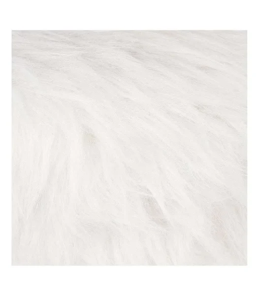 Atmosphera Tabourets>Tabouret Appoint Fourrure Oslo Blanc