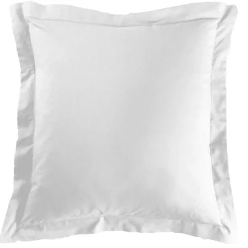maxibazar Taie D Oreiller Volant Plat 63X63Cm Lina Blanche- Taies D'Oreillers Et De Traversins
