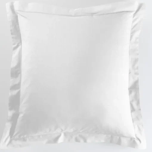maxibazar Taie D Oreiller Volant Plat 63X63Cm Lina Blanche- Taies D'Oreillers Et De Traversins