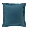 maxibazar Taie D Oreiller Vp 63 X 63 Cm Percale Uni 78 Fils Bleu- Taies D'Oreillers Et De Traversins