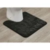 Tapis De Salle De Bain Et Wc|* Tapis Contour Wc Memoire De Forme Galet 45X50Cm Noir