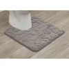 Tapis De Salle De Bain Et Wc|* Tapis Contour Wc Memoire De Forme Galet 45X50Cm Taupe