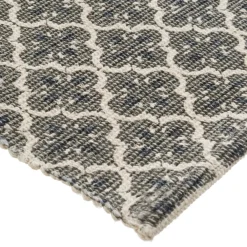 Atmosphera Tapis Coton Imprime Gris Fonce 60X90Cm- Tapis Deco