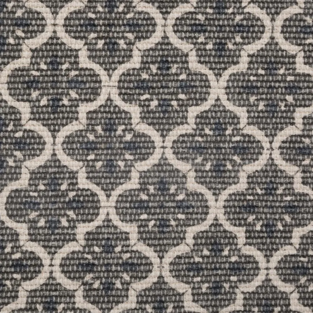 Atmosphera Tapis Coton Imprime Gris Fonce 60X90Cm- Tapis Deco