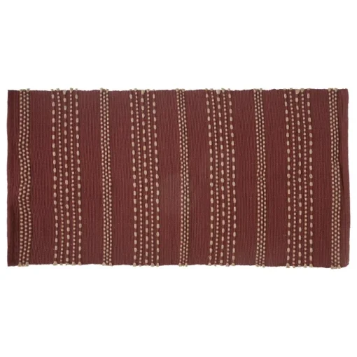 maxibazar Tapis Coton Jute Bota Terracotta 70X140Cm- Tapis Deco