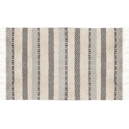 Atmosphera Tapis Coton Relief 2 D.90X150Cm- Tapis Deco