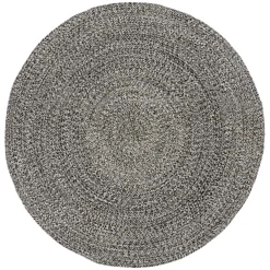 maxibazar Tapis Coton Tresse Bico Cafe D.120Cm- Tapis Deco