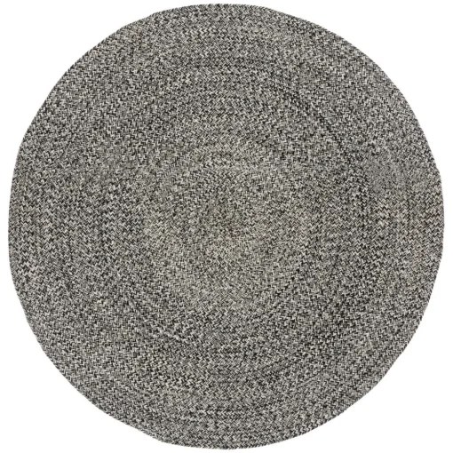 maxibazar Tapis Coton Tresse Bico Cafe D.120Cm- Tapis Deco