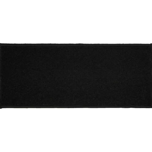 maxibazar Tapis Deco Rectangle 50X120 Cm Uni Primobis Noir- Tapis De Cuisine
