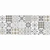maxibazar Tapis Deco Rectangle 45X120 Cm Mousse Imprimee Salou Naturel- Tapis De Cuisine