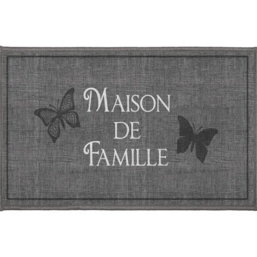 maxibazar Tapis Deco Rectangle 50X80 Cm Imprime Familia- Tapis De Cuisine