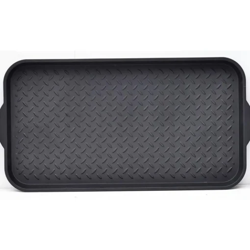 maxibazar Tapis Egouttoir 37X73Cm Polyethylene Noir- Tapis D'Entree Et Paillassons