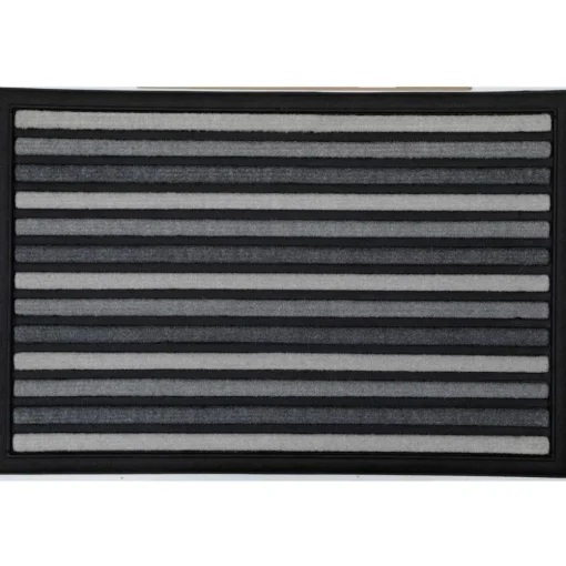 maxibazar Tapis Gautier 40X60Cm Nylon Caoutchouc Gris- Tapis D'Entree Et Paillassons