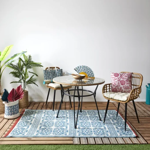 maxibazar Tapis Interieur Exterieur Jaipur 120X180Cm- Tapis Exterieur
