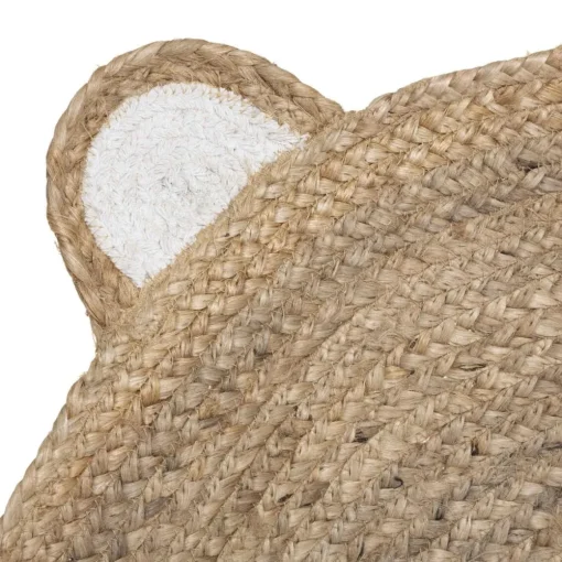 Atmosphera Tapis Jute Tete Ourson D.100Cm- Tapis Enfant